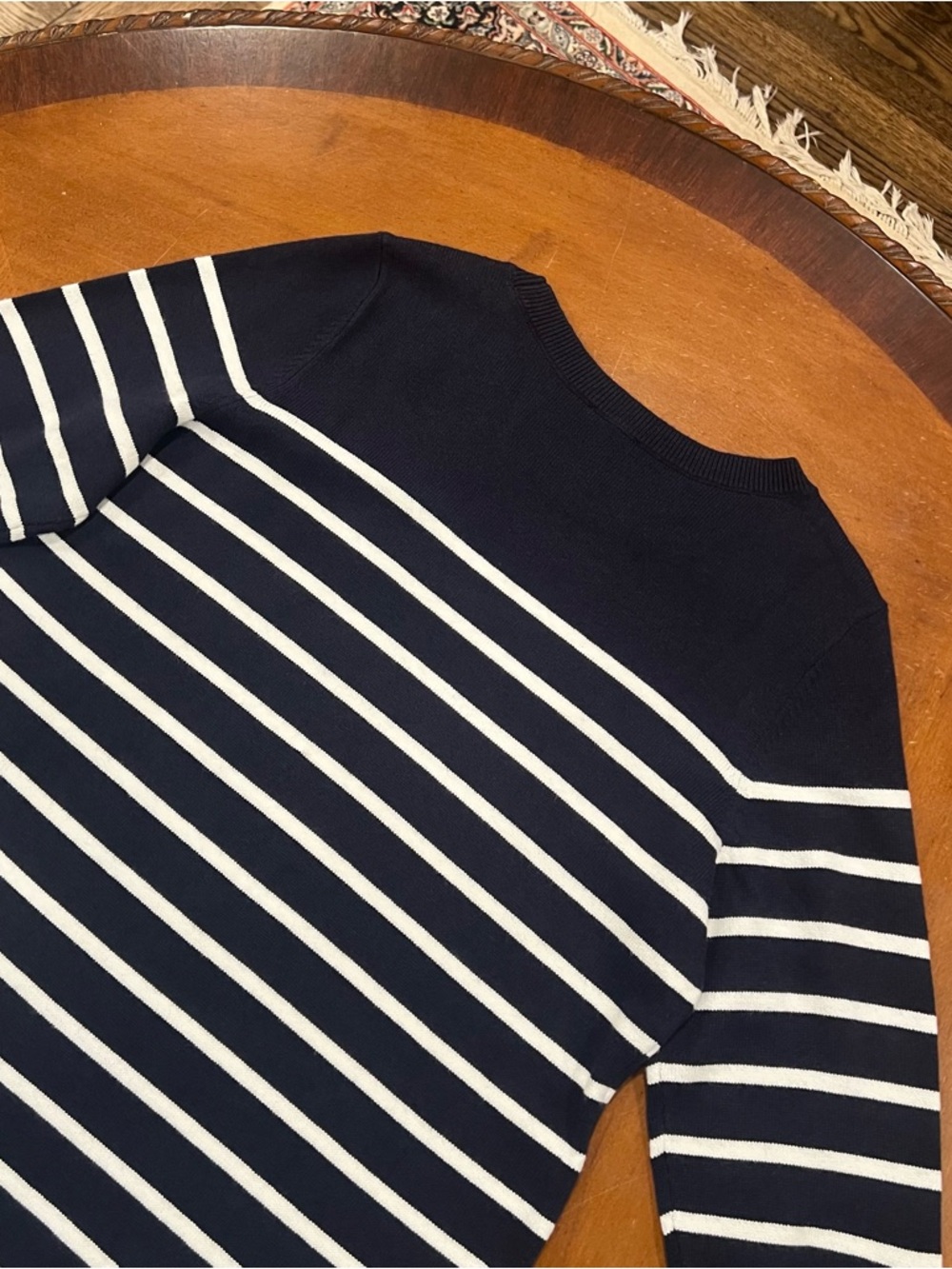 NWT $149 Talbots Plus Crewneck Sweater Dress Navy Breton‎ Stripe Size X Shift - Picture 7 of 16